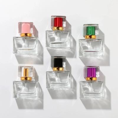 30ml 50ml Glass Refillable Spiral Thick Bottom Square Glass Atomizer Perfume Bottle Cosmetic Empty Spray Bottle Container